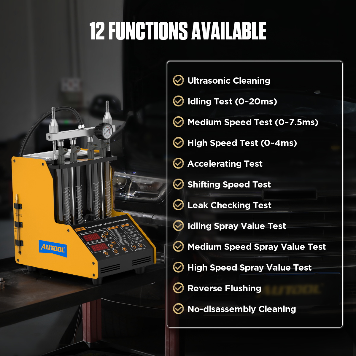 Fuel Injector Tester - Car Motorycle Injector Cleaning Machine for