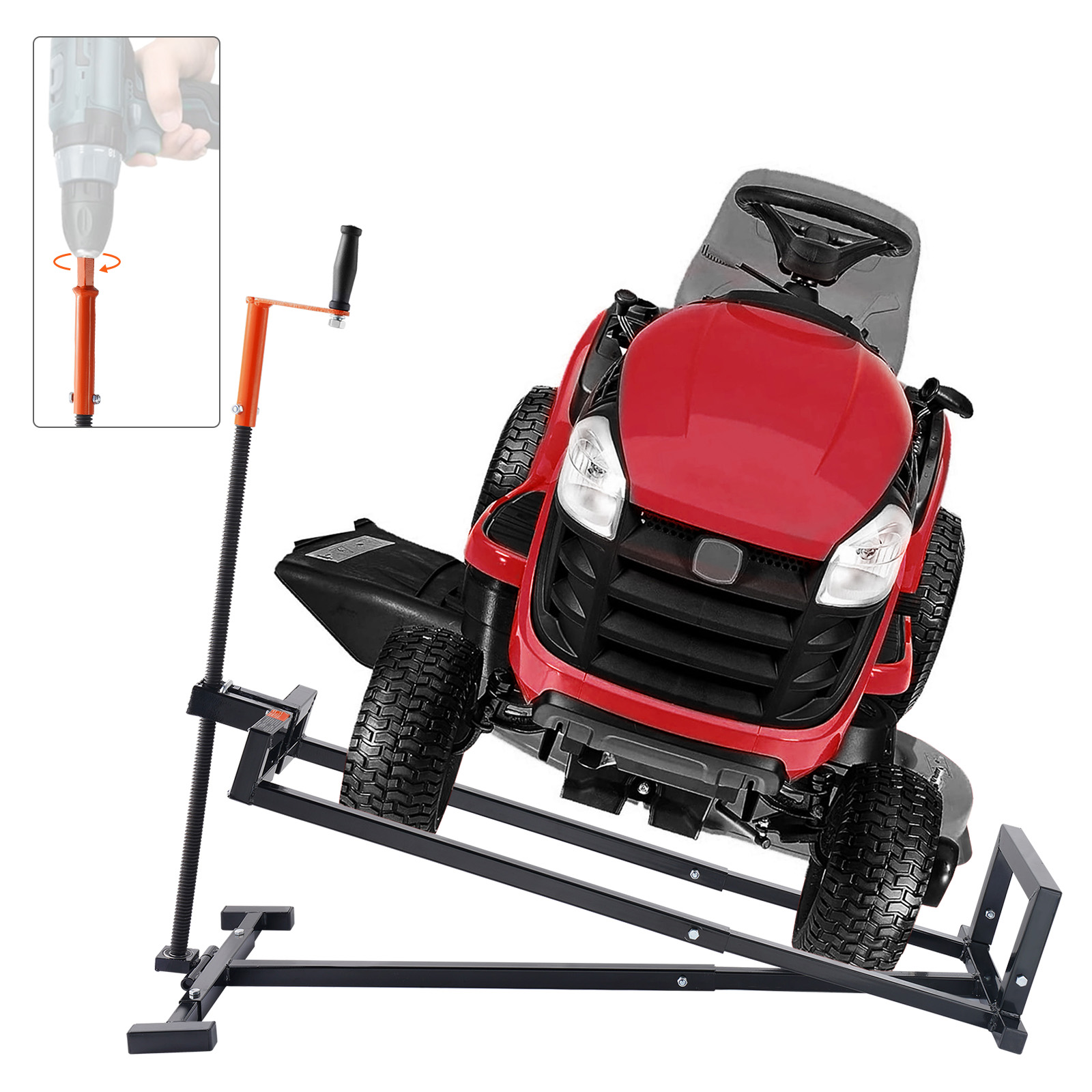 Hydraulic Car Lift - SucceBuy Lawn Mower Lift with Hydraulic/Threaded