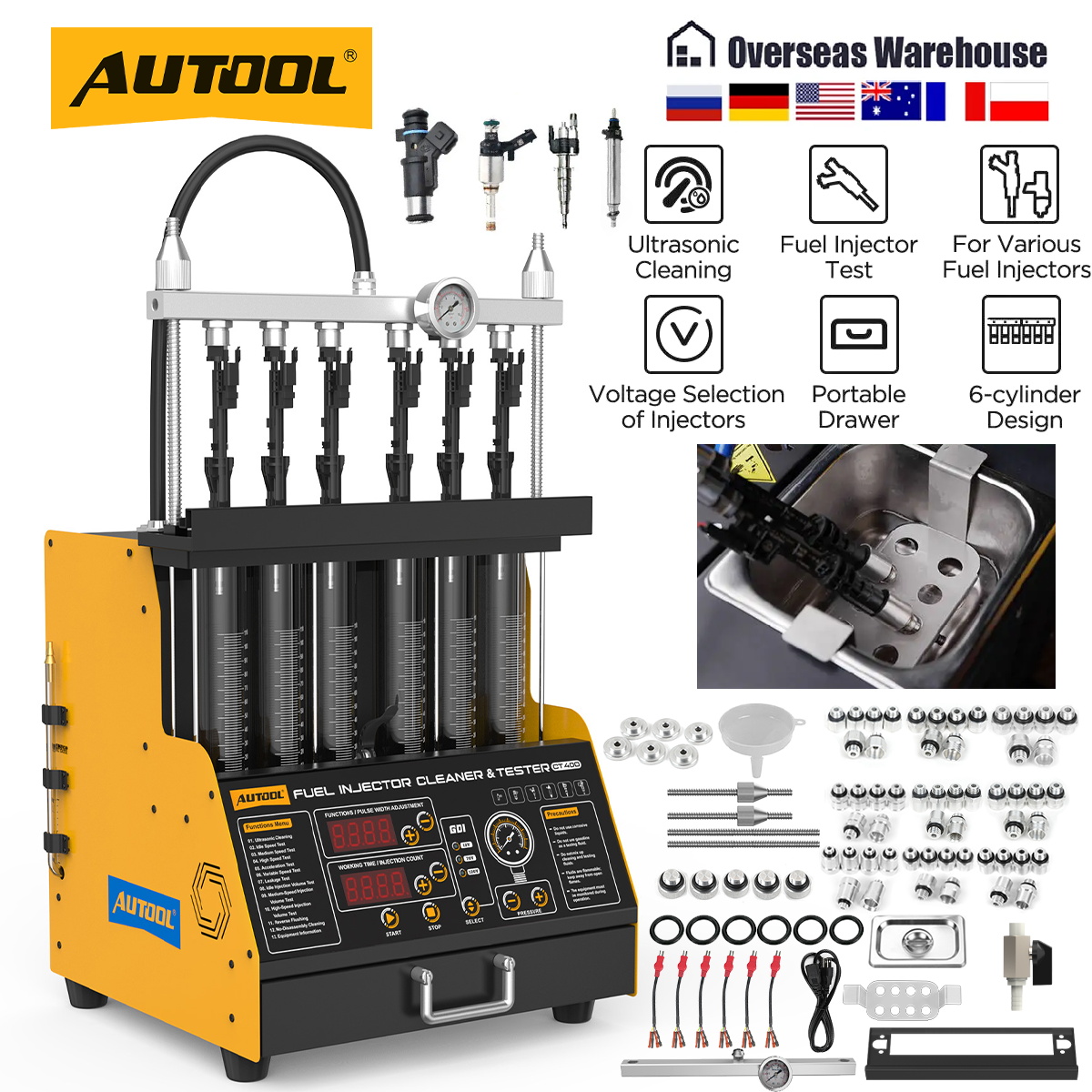 Fuel Injector Tester - AUTOOL CT400 GDI EFI FEI Piezoelectric