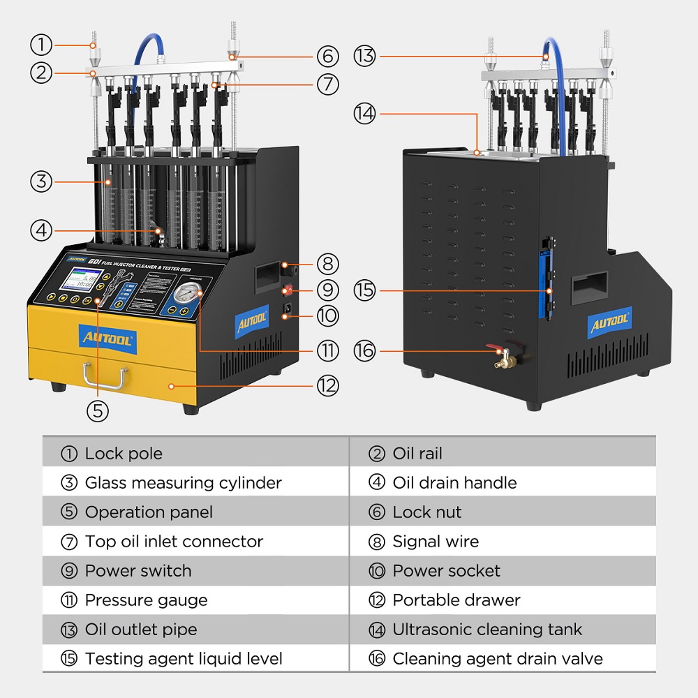 AUTOOL CT500 GDI EFI FEI Fuel  - огляд і ціна Fuel Injector Tester