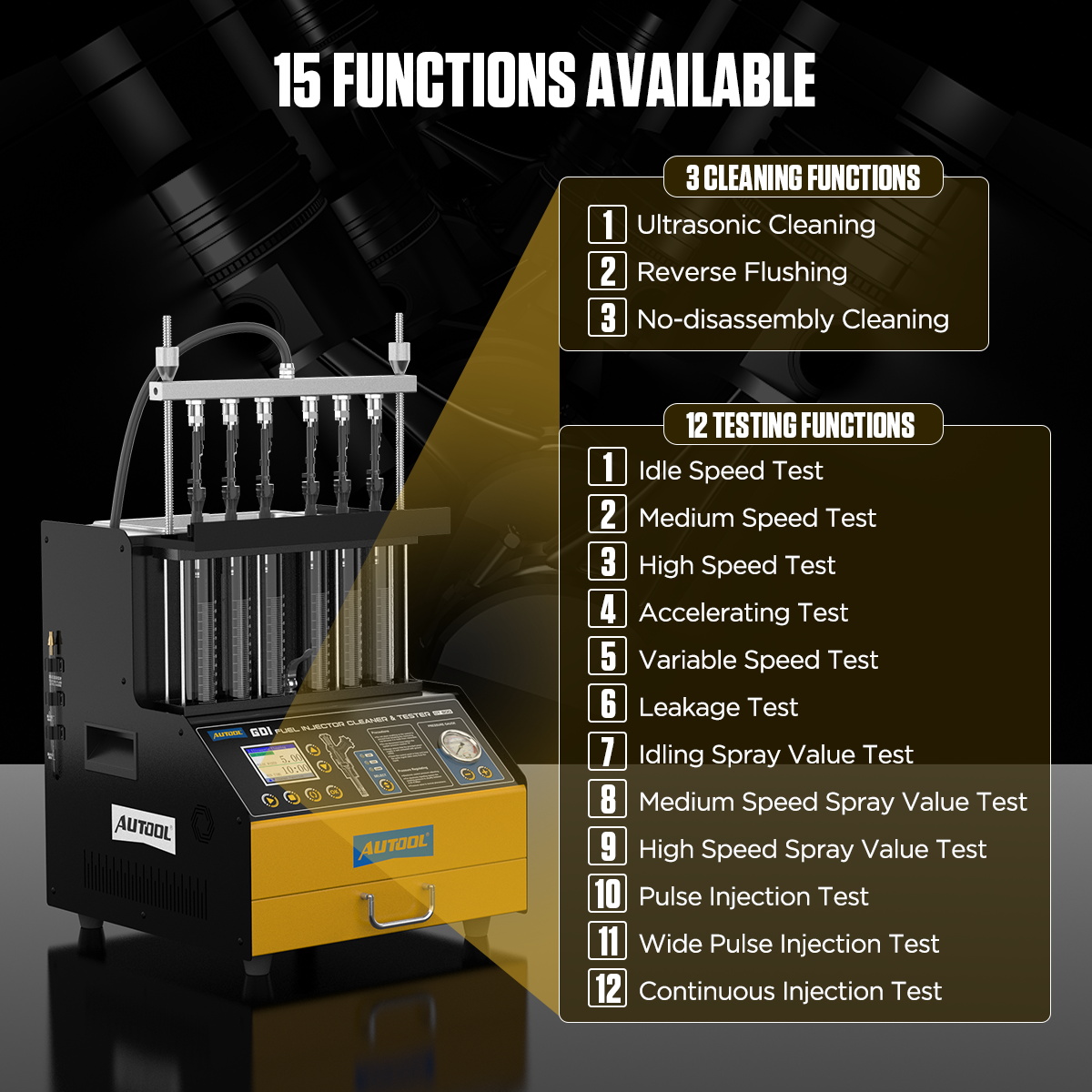 GDI EFI FEI 6-Cylinder 110V-23 - огляд і ціна Fuel Injector Tester