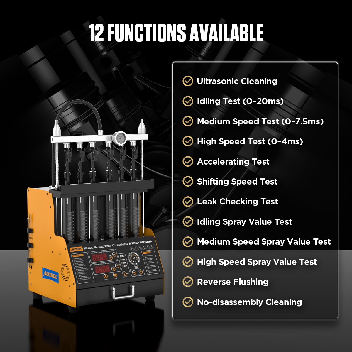 AUTOOL CT400 Car GDI EFI FEI F - огляд і ціна Fuel Injector Tester