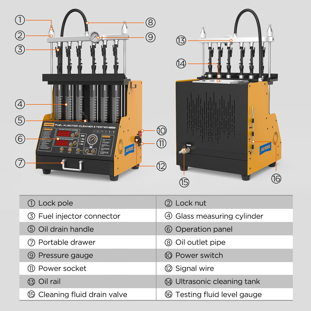AUTOOL CT400 Car GDI EFI FEI F - огляд і ціна Fuel Injector Tester